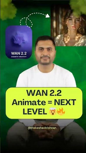 WAN 2.2 Animate 🤯 Free AI Animation Tool is Insane! #wan2 #wan2.2amimate