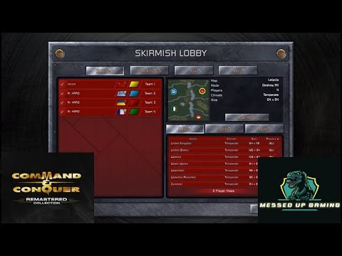 Command and Conquer Red Alert Remastered Skirmish Gameplay USSR– MAP: Leipzip 4