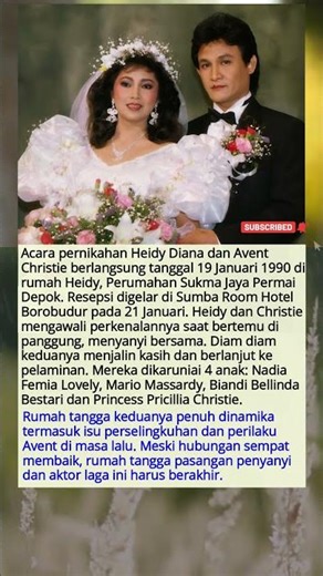 Pernikahan Heidy Diana dan Avent Christie