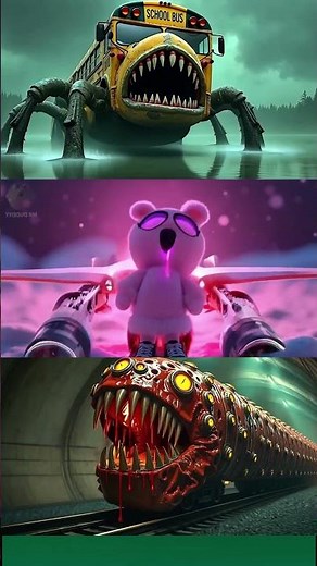 School Bus 🆚 Pinki 🆚 Train Mega Batl#57