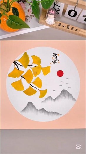 Beautiful Sunshine Scenery Drawing With Autumn Fallen Leaves #art #drawing #sketch #scenery