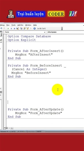 Form_After Insert và Form_BeforeInsert - Form - vba MS Access