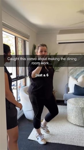 Foxy Home Staging on Instagram: "In open-plan layouts, the size and shape of your dining table can make or break the flow. A round table might look cute, but in a larger space, it can make the area feel empty and unbalanced. For a four-bedroom family home, a six-seater rectangular table tells a stronger story, it fits the proportions, suggests family living, and helps buyers picture how they’ll use the space. #homestaging #training #layout"