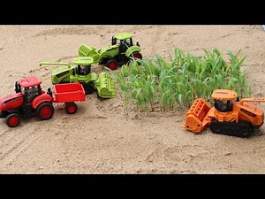 🌾 Toy Farm Tractor & Harvester Set Unboxing | Farming Vehicles Playset Review 🚜