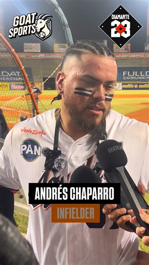 GOAT SPORTS on Instagram: "Andrés Chaparro analizó la parte final del juego entre las Águilas del Zulia y los Tigres de Aragua. El inicialista rapaz destacó el temple y la mentalidad de los jugadores para darle vuelta al marcador."