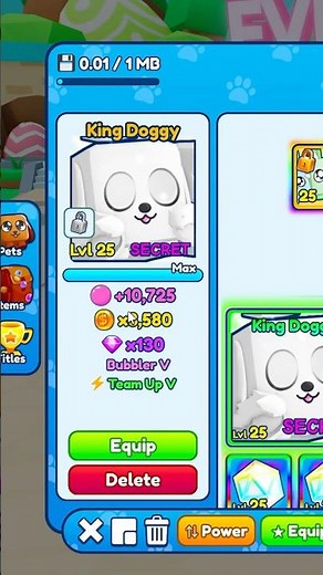 1 in 400B?!! This Is the RAREST Secret Pet in Bubble Gum Simulator Infinity 🐾💎 #bubblegumsimulator