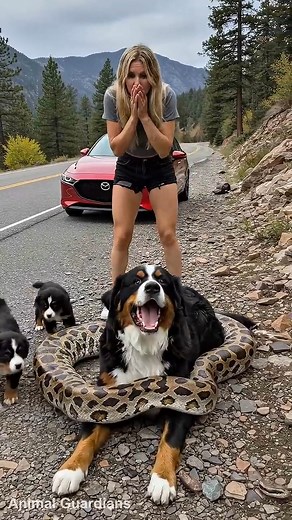 1.7K views · 18 reactions | A Brave Girl Rescues a Puppy from a Giant Python Attack. | Animal Guardians | Facebook