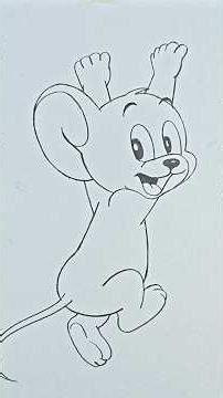 How to draw cute jerry outline pencil drawing | tom and jerry art