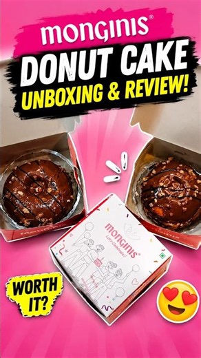 🍩 ₹35 Monginis Donut Cake 😱 Worth Buying? | Unboxing & Review #shorts