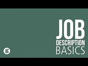 Job Description Basics