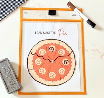 Pie Day Math Scissor Skills and Tracing Activity | Toddler Fine Motor Skills