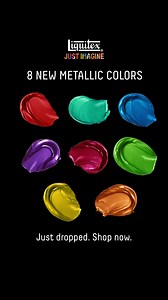 Introducing Liquitex Basics Metallics. Whether you're brushing, pouring, or layering – let the light do the talking. Shop online today. | Liquitex Artist Materials