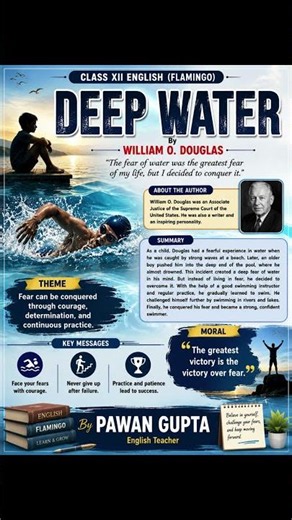 Deep Water | Class 12 English | Full Chapter Explanation | CBSE Board 2027 #shorts #english