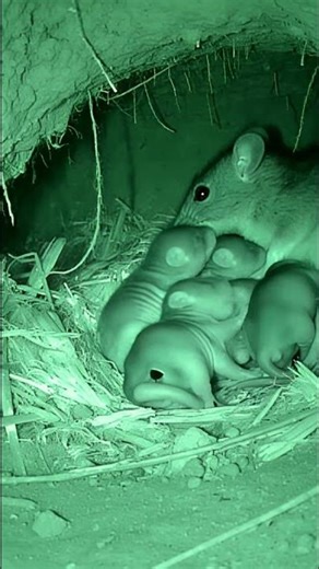 The snake attacked the rats!