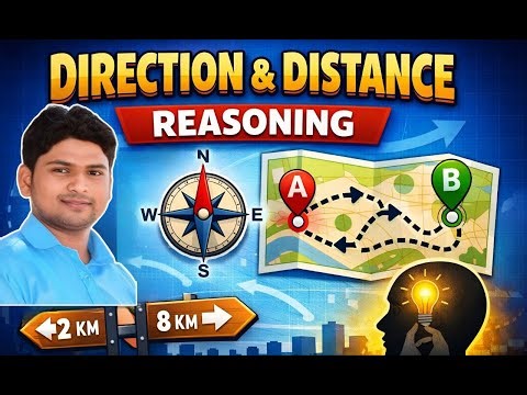Direction & Distance Reasoning for All Competitive Exams | Step-by-Step Explanation Part 1