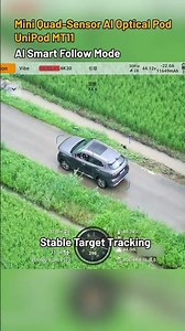 AI Smart Follow Drone Camera | UniPod MT11 Target Tracking in Visible & Thermal View