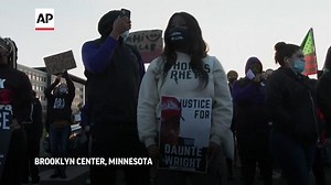Protesters rally at Brooklyn Center police station
