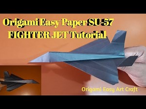 Origami Easy Paper SU-57 Fighter 🛩 Jet Tutorial #video #art