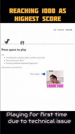 Internet Down? Play the Dino Game! 🎮