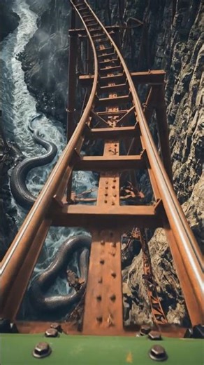 A deadly turn above a river full of giant anacondas.#ViralUSA#USReels#TrendingNow#ExplorePage