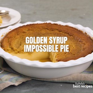 It really is impossibly easy to make! Golden syrup impossible pie recipe: https://www.bestrecipes.com.au/recipes/golden-syrup-impossible-pie-recipe/tex2e97s | Best Recipes