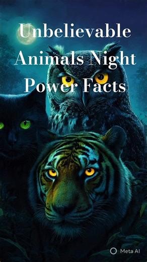 Secret Night Power of these Animals Reveal 😲 | Animals Facts | Weird Facts #Shorts #usa #ytshorts