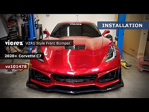 Vicrez VZR1 Style Front Bumper vz101478 | Chevrolet Corvette C7 2014-2019 | Installation