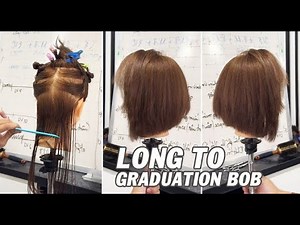 How to cut a Perfect Graduation Bob | Long to Bob Haircut With Graduation Step-by-Step Tutorial