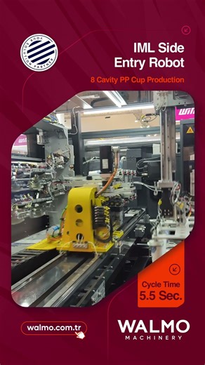 The Best IML Side Entry Robot | Electric Injection Molding #robot #label #plastic #plasticcontainer