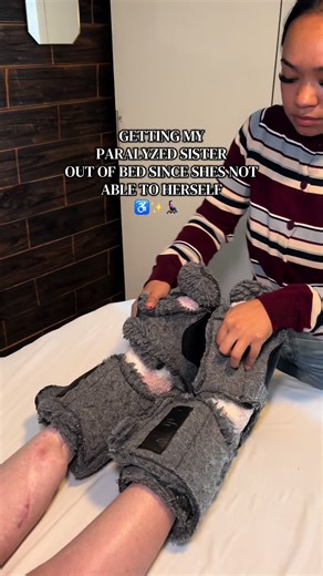 Morning routine as a caregiver to my sister🤍✨#paralyzed #quadriplegic #spinalcordinjury #caregiver #fyp