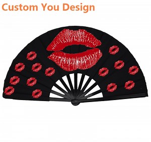 [Hot Item] Personal 13 Inch Plastic Hand Held Fan Personalized Customization Large Size Hand Fans