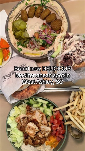 If you haven’t eaten at @Mazal, you’re doing Charleston wrong 😮‍💨 Fresh pita, creamy hummus, shawarma that changes your life all the best vibes 📍 1901 Ashley River Rd, Charleston, SC 29407 #CharlestonSC #VisitCharleston #CharlestonRestaurants #CharlestonFood #CharlestonEats #CharlestonFoodie #CHSFood #CHSFoodie #CharlestonVacation #CharlestonTravel #ThingsToDoInCharleston #WhereToEatInCharleston #BestRestaurantsCharleston #CharlestonDining #TourCharleston #MediterraneanFood #Mediterraneanstre