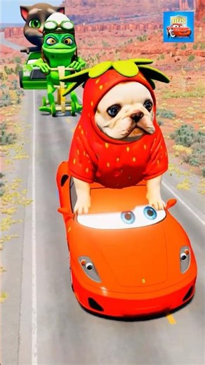 Funny Cars Crossing to Bollard SAW Crash in BeamNG.drive
