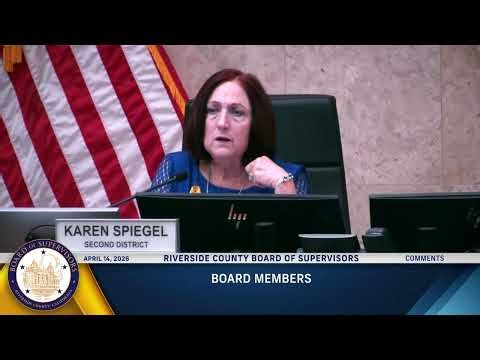 April 14, 2026 Riverside County Board of Supervisors Meeting