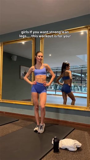 Katie Staton||Nutrition + Fitness Coach on Instagram: "My leg session to build strong, lean legs 🍑✨ I do a strength session like this once a week and honestly if you want to be athletic and have running goals or Hyrox goals...strong legs are essential! wearing @aybl (empower seamless) code KATIE to save ££ btw:)) The workout today: 5-10 minutes of stretching including 2x12 clamshells & 2x12 fire hydrants 8 leg press 8 single leg press X4 4x8 reverse lunges (yes both sides) 10 RDLS 12 single leg