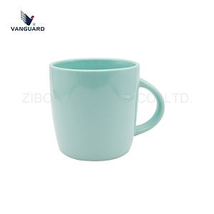 [Hot Item] Wholesale Blue Tea Mug Solid Color Customized Logo Ceramic Coffee Mug