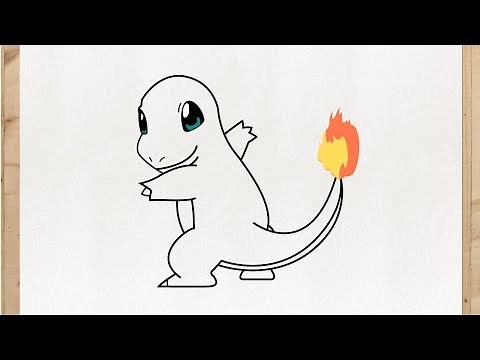 HOW TO DRAW POKEMON CHARMANDER EASY