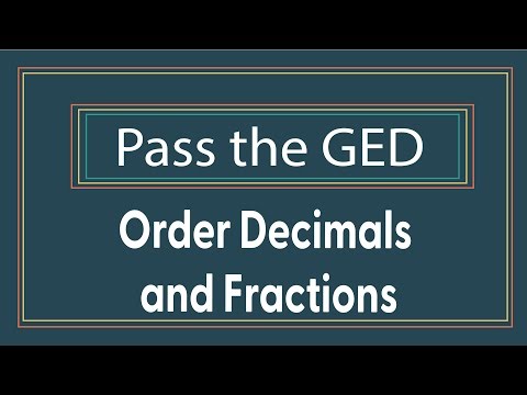 Order Decimals and Fractions on a Number Line