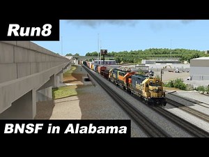 Run8 Train Simulator | BNSF in Alabama | NS Gulf Coast Region