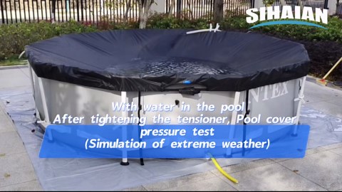 18 Ft Pool Cover, Quick Installation and Removal Above Ground Pool Cover, One-Piece Round Pool Cover, Waterproof, Preventing Waterlogging, UV and Weather Resistant Solar Swimming Pool Cover