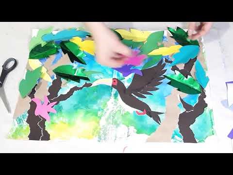 Collage de la selva - Actividad para QUINTO GRADO