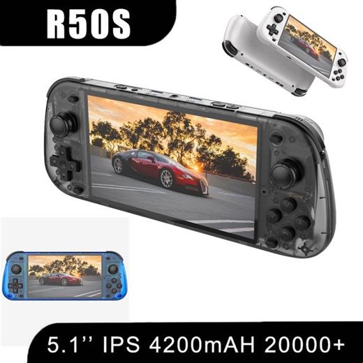 New R50S Retro Handheld Game Console 5.1 Inch Large Screen Linux System 854*480 4200mAh Video Gaming Player Boy Gifts | Lazada Singapore