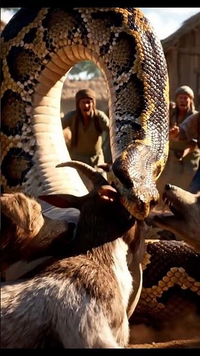 Huge Snake Swallows Goat | Realistic AI Nature Attack