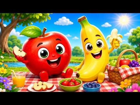 Apples and Bananas Kids Song | Fruit Learning, Phonics & 40-Minute Nursery Rhymes