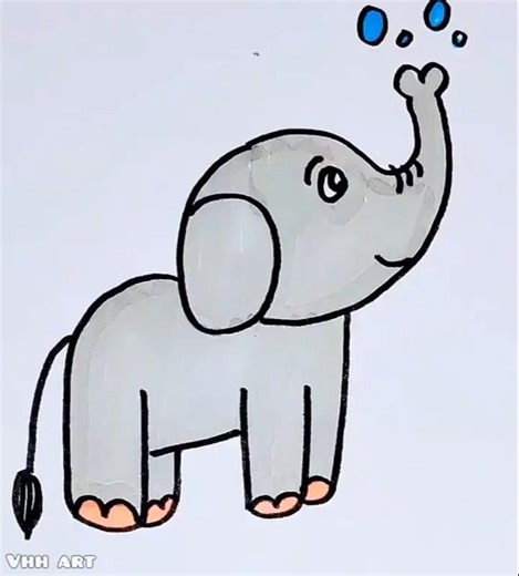 How to draw elephant #elephantdrawing #drawing #vhhart