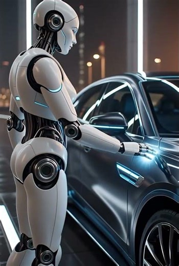 AI Humanoid Activates a Car Like It’s Alive 🤖⚡ Future Technology