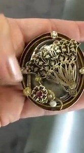 13K views · 637 reactions | There are some outstanding pieces of jewelry at this show like this Victorian era portrait miniature with the most interesting frame I've ever seen! She can peek out from behind her fan forever! | Jewelry Nerd | Facebook