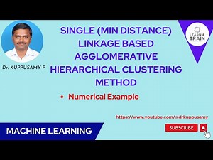 84 Single (Min Distance) Linkage-based Agglomerative Hierarchical Clustering - Numerical Example 2