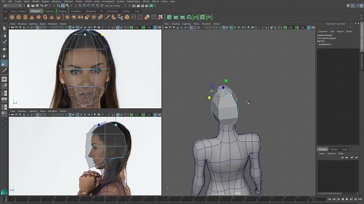 Maya女性角色人体建模教程