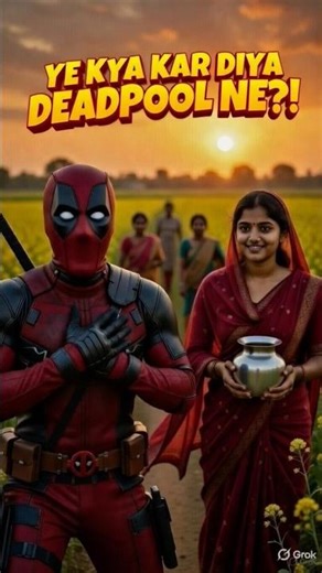 Gaon me pyaar… aur Deadpool fas gaya! 😂🌾 #youtubeshorts #ytshorts #shorts #funny #india